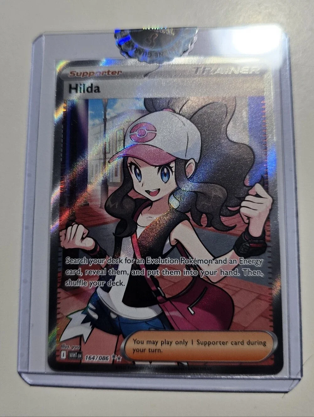 Pokemon Hilda 164/086 SV: White Flare Full Art Ultra Rare Supporter NM